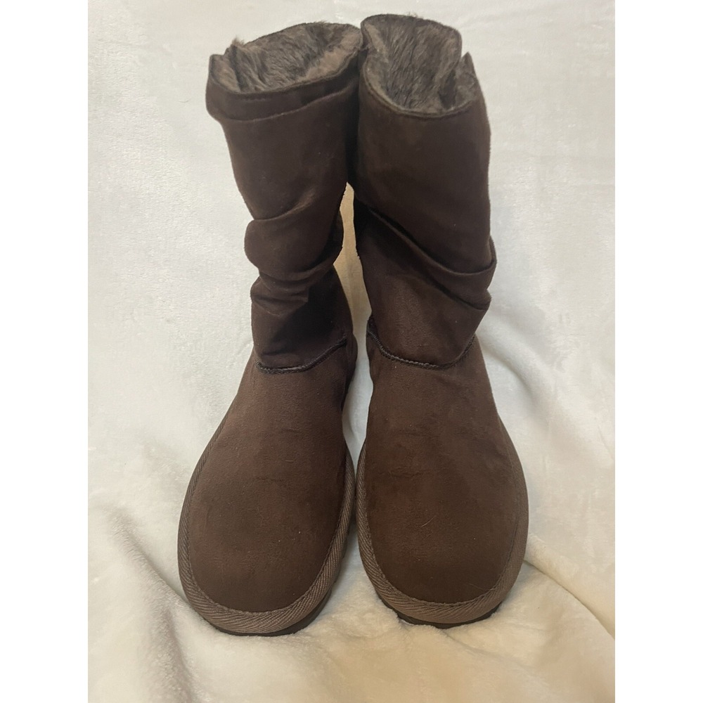 Skechers Australia Boots‎ Womens 9 Winter Snow Brown Suede Faux Fur Button